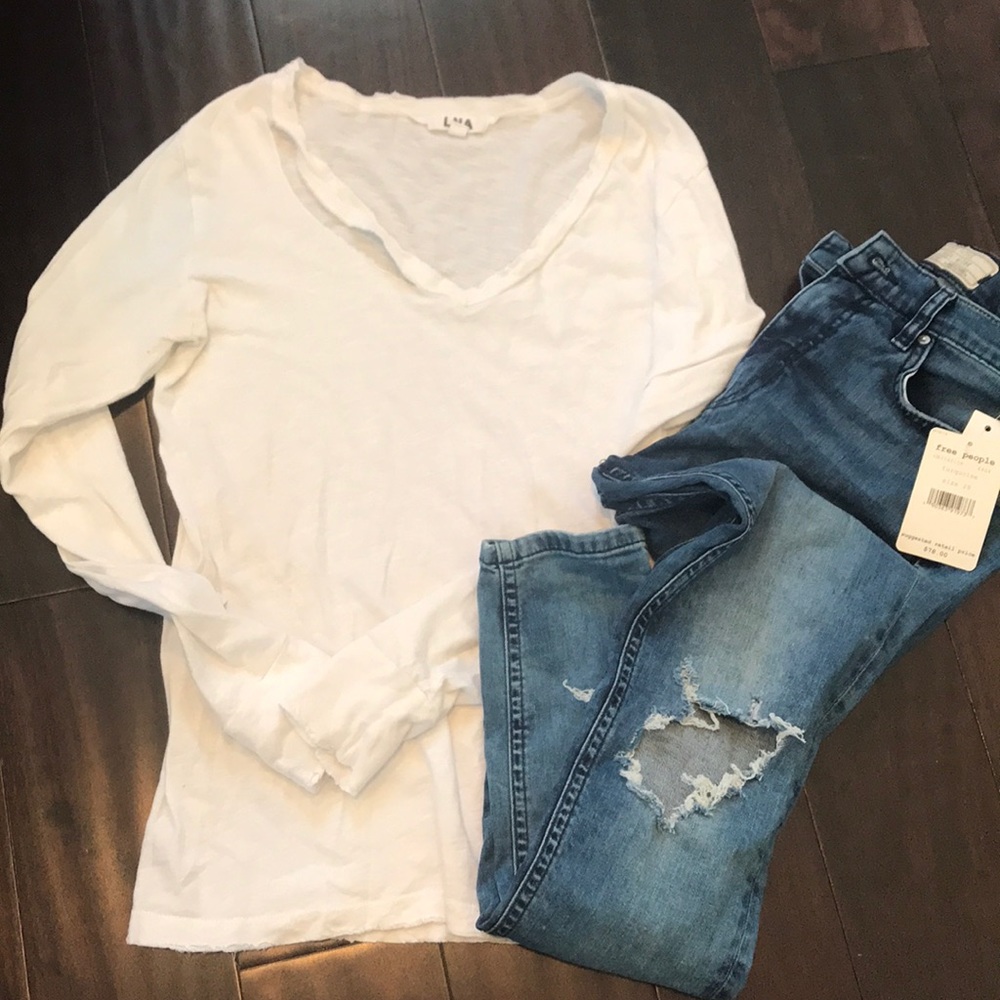 LNA Distress LS Tee M